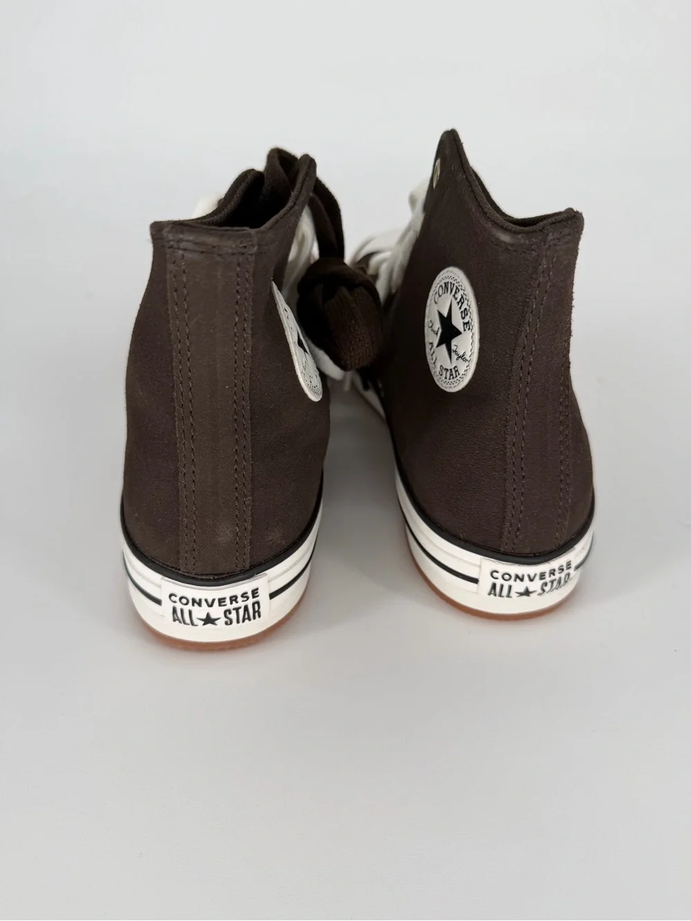 Converse Kids' High Top Canvas Sneakers — Brown/White
